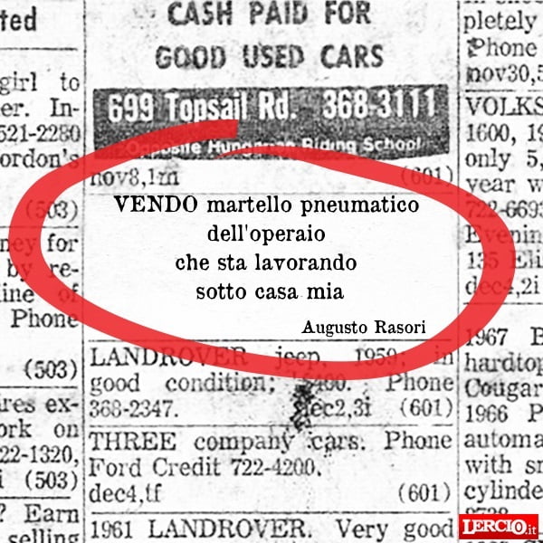 Annunci Lerci 18 Settembre 2017 - Lercio