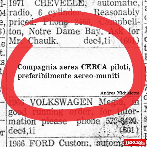 Annunci Lerci 9 Ottobre 2017 - Lercio