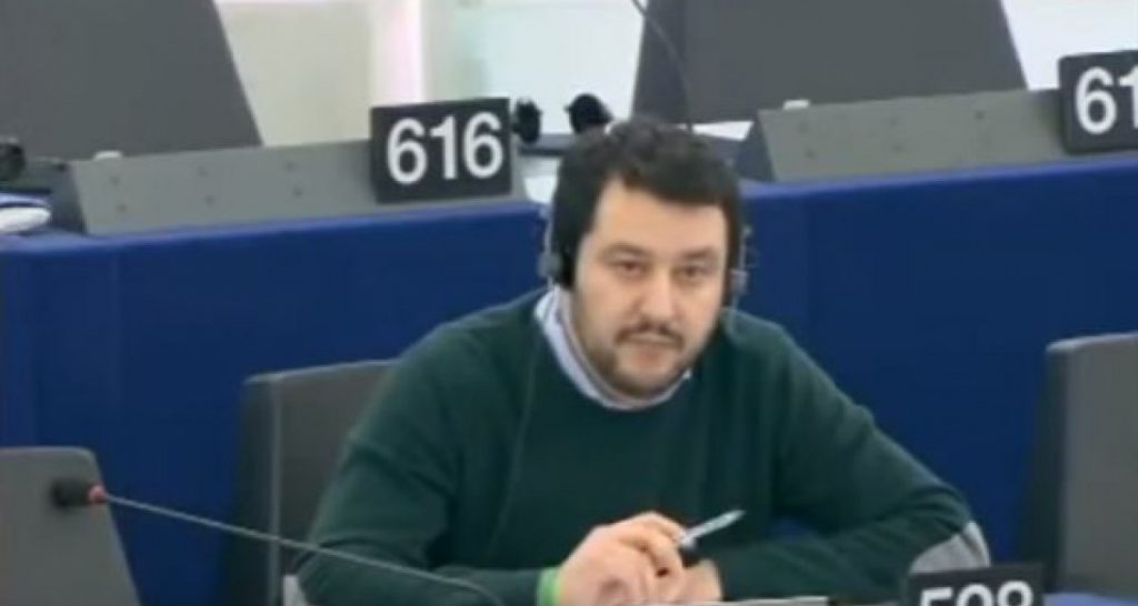 Salvini in Parlamento europeo