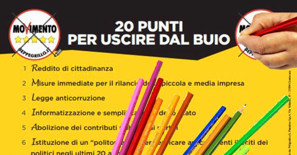 Dalla prossima settimana in edicola il primo fascicolo del programma del M5S tutto da colorare - Lercio
