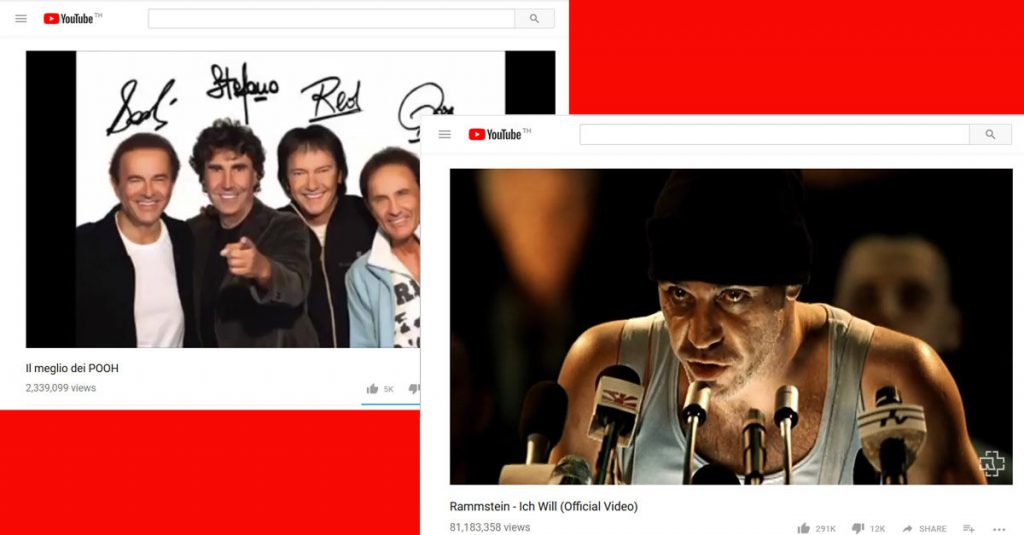 YouTube, servono 25 anni di riproduzione automatica per passare dai Pooh ai Rammstein - Lercio