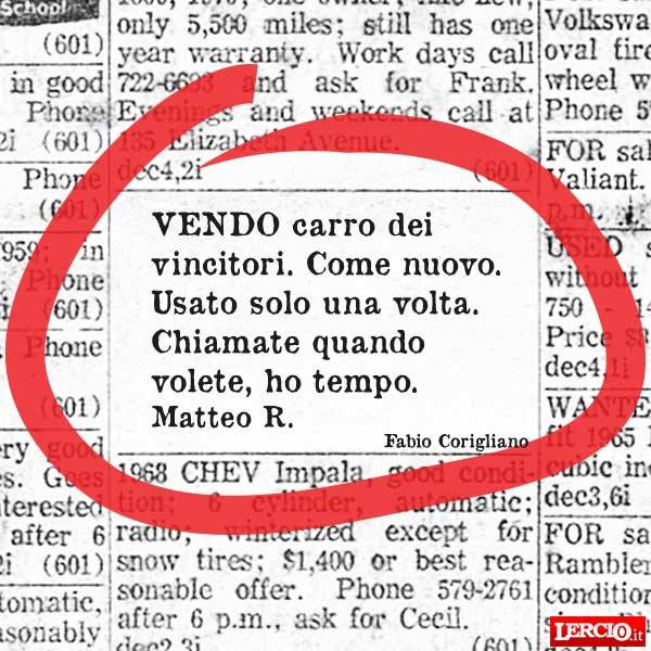 Annunci Lerci 12 Marzo 2018 - Lercio