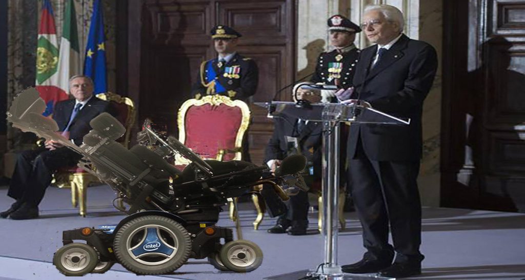 Sergio Mattarella affida la composizione del Governo alla sedia di Stephen Hawking - Lercio