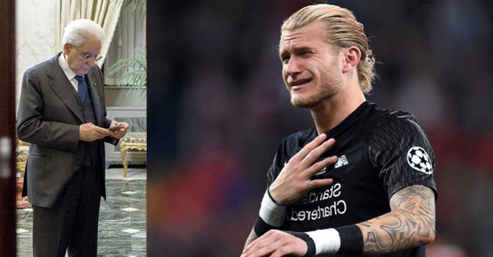 Mattarella chiama Karius: "Cosa hai preso per dormire stanotte?" - Lercio