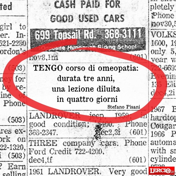 Annunci Lerci 10 Settembre 2018 - Lercio