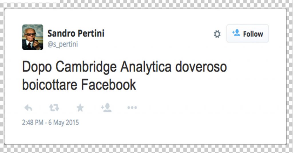 Dubbi sull'autenticità del tweet di Pertini in cui attacca Facebook - Lercio