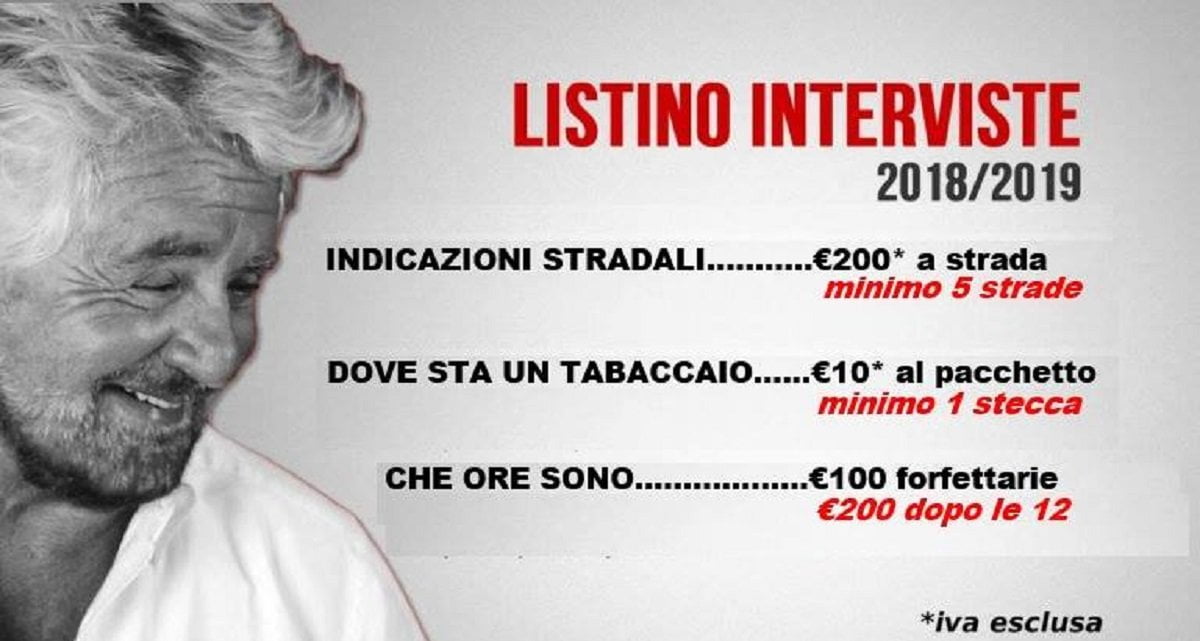 Genova: turista chiede indicazioni stradali a Grillo, ora gli deve 1000 euro - Lercio