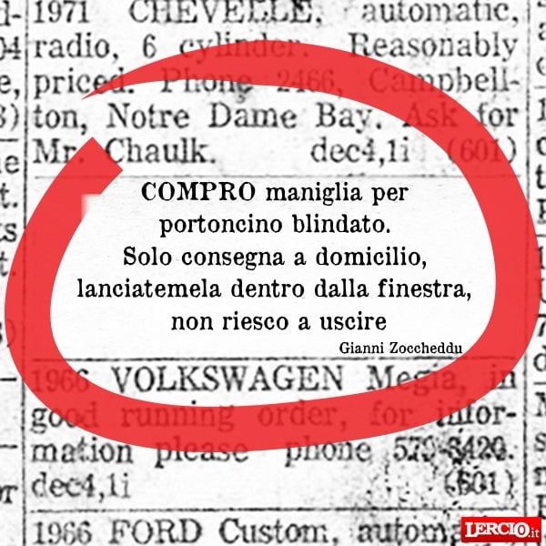 Annunci Lerci 1 Ottobre 2018 - Lercio