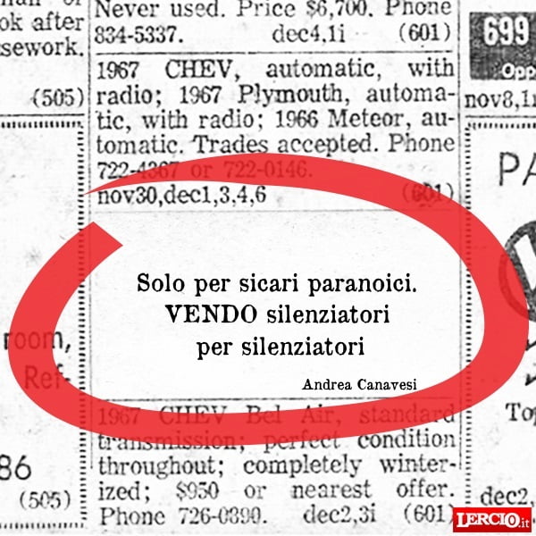 Annunci Lerci 1 Ottobre 2018