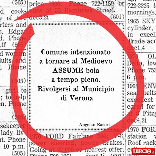 Annunci Lerci 8 Ottobre 2018