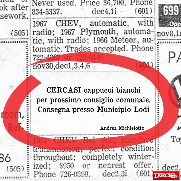 Annunci Lerci 22 Ottobre 2018