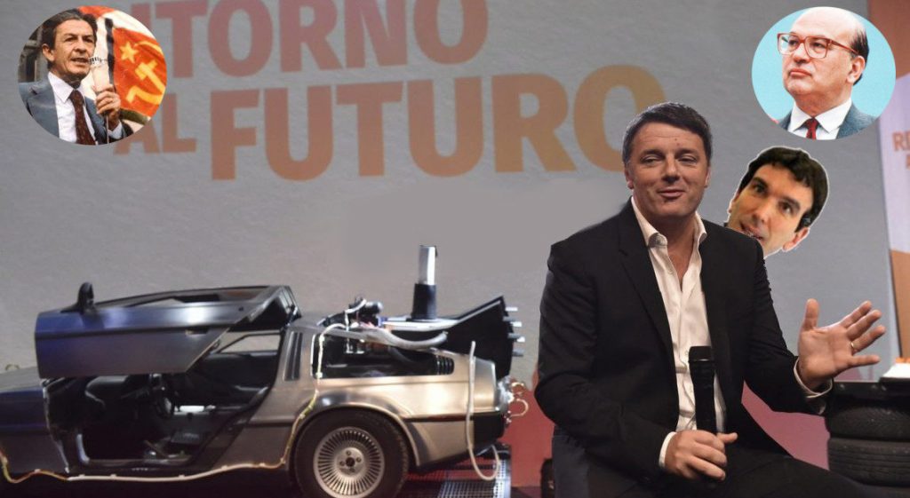 Renzi torna indietro nel tempo per salvare il PD ma invece di Berlinguer riporta Craxi - Lercio