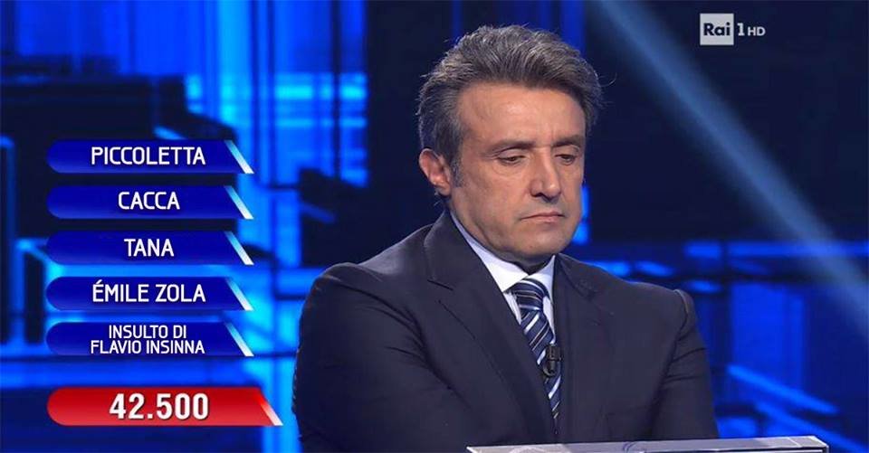 Rai 1, imbarazzo al momento della Ghigliottina: la parola della serata è "Nana di merda" - Lercio