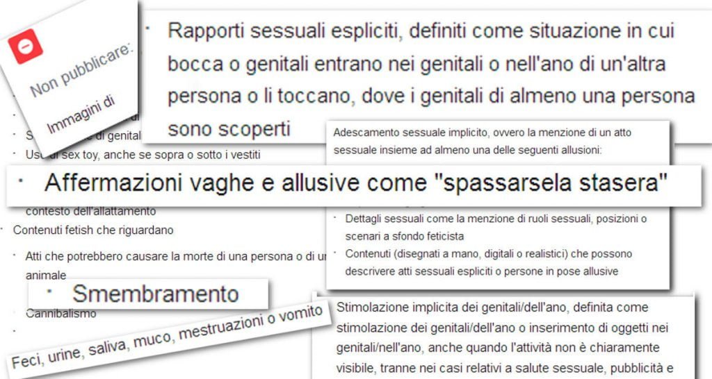 "Contiene troppi riferimenti sessuali". Facebook banna i suoi Standard della Comunità - Lercio