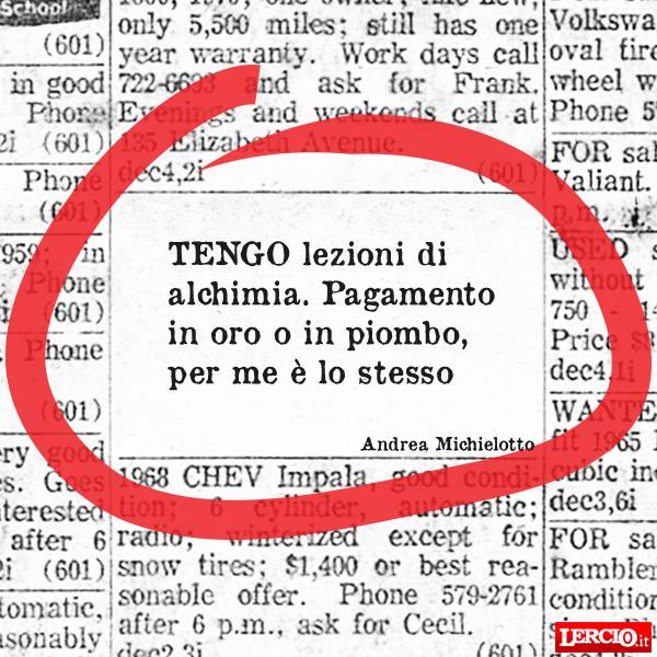 Annunci Lerci 11 Marzo 2019 - Lercio