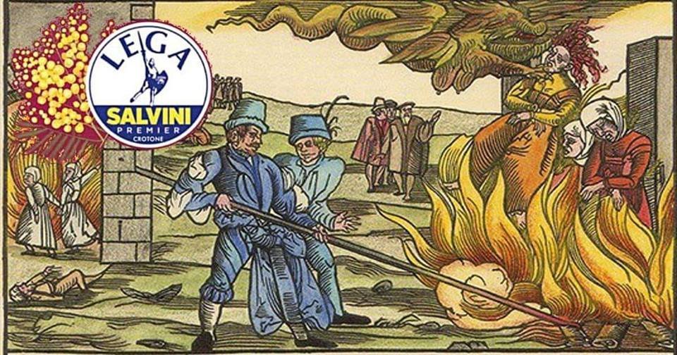 La Lega di Crotone propone una caccia alle streghe per festeggiare l'8 marzo - Lercio