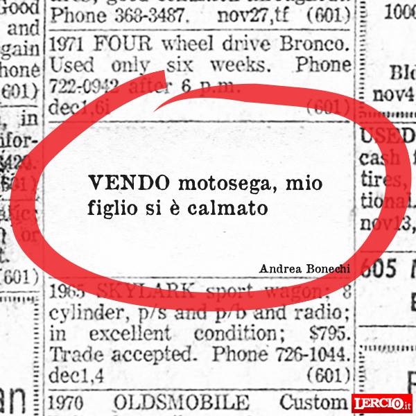 Annunci Lerci 1 Aprile 2019