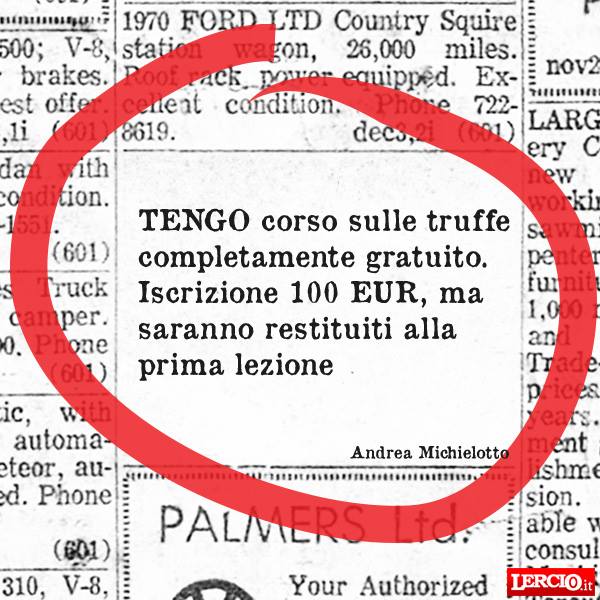 Annunci Lerci 8 Aprile 2019 - Lercio