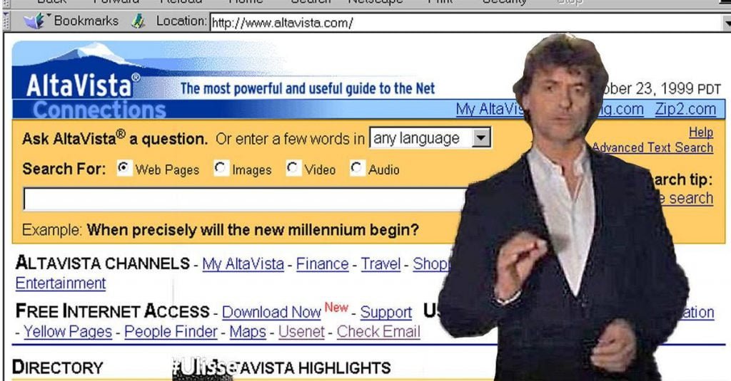 Archeologia: nella prossima puntata Alberto Angela parlerà di altavista.com - Lercio