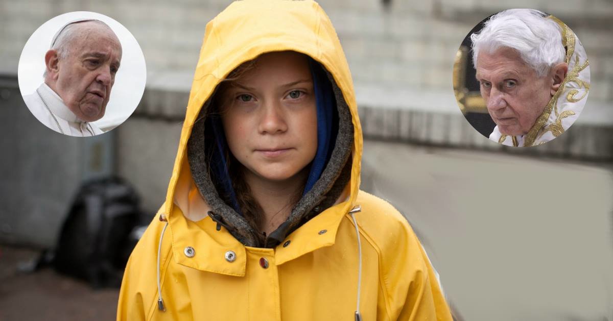 Greta Thunberg in Vaticano: "Consumano troppo, ridurre il numero di Papi entro il 2020" - Lercio