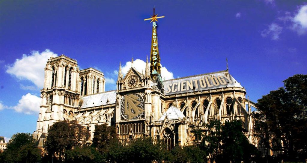 Ricostruzione Notre-Dame. Raccolti troppi soldi: la cattedrale diventa una chiesa di Scientology - Lercio