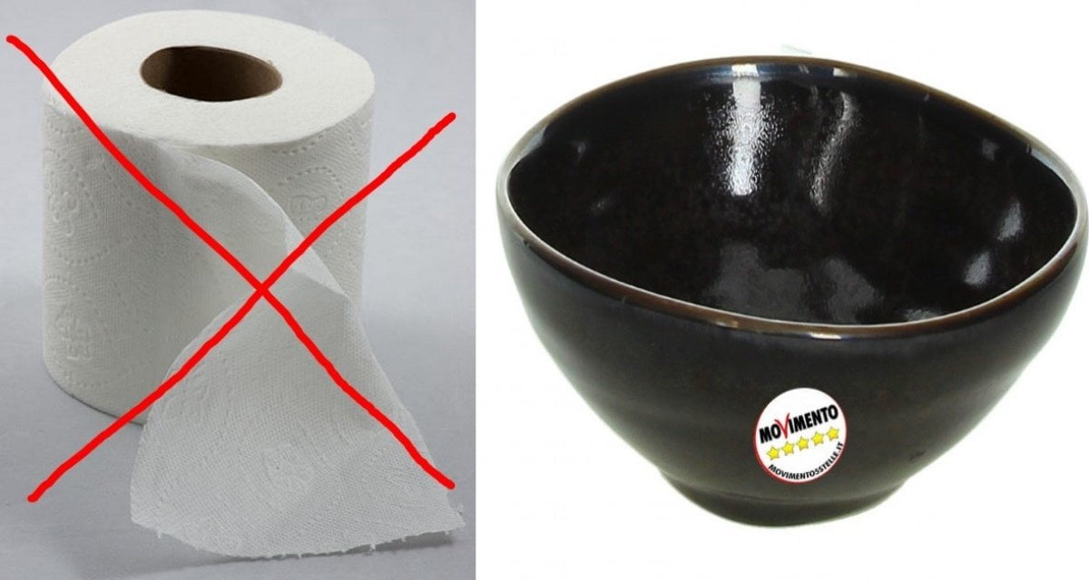 Il M5s: "La carta igienica inquina, bisogna usare la coppetta fecale" - Lercio