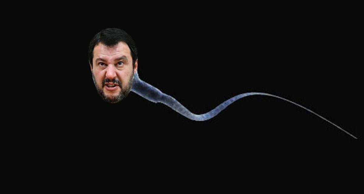 Troppi passi indietro: Matteo Salvini ritorna spermatozoo - Lercio