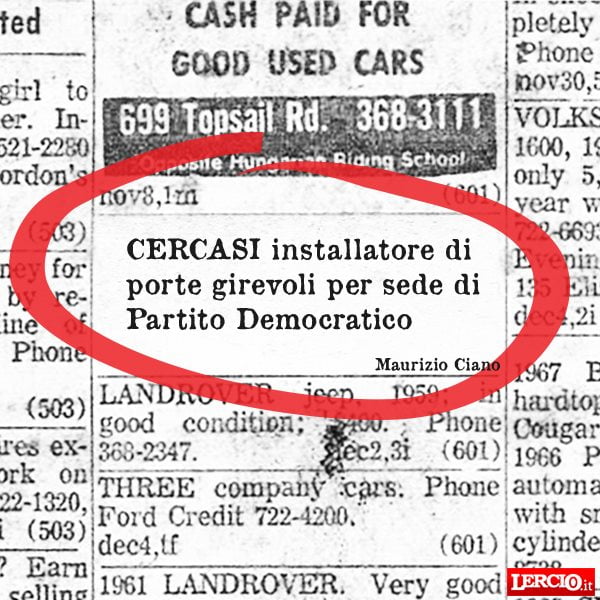 Annunci Lerci 30 settembre 2019
