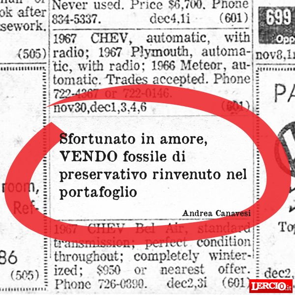 Annunci Lerci 23 Settembre 2019 - Lercio