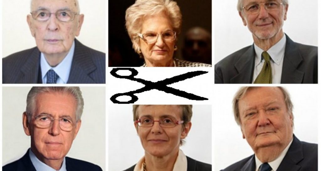 Arriva inasprimento del taglio parlamentari: "Dimezzare aspettativa di vita dei senatori a vita" - Lercio