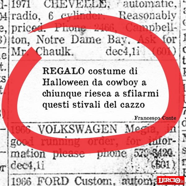 Annunci Lerci 4 Novembre 2019 - Lercio