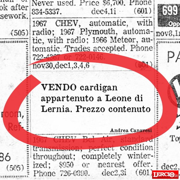 Annunci Lerci 4 Novembre 2019