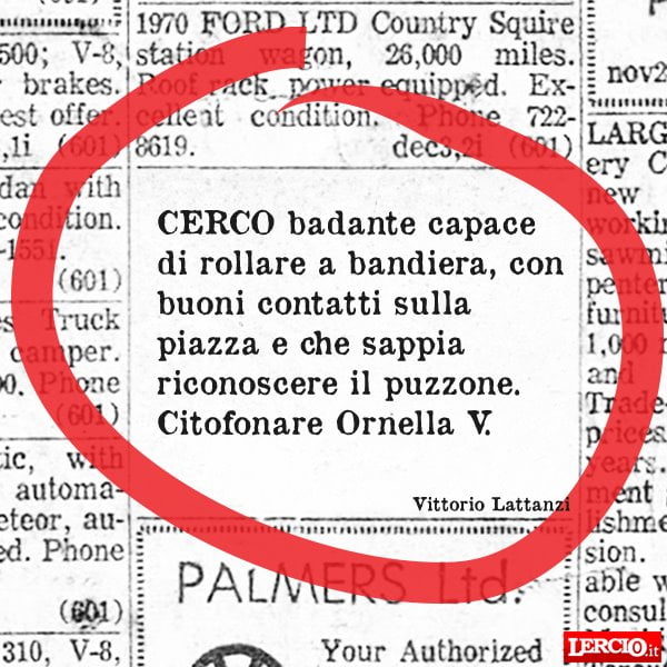 Annunci Lerci 9 Dicembre 2019 - Lercio