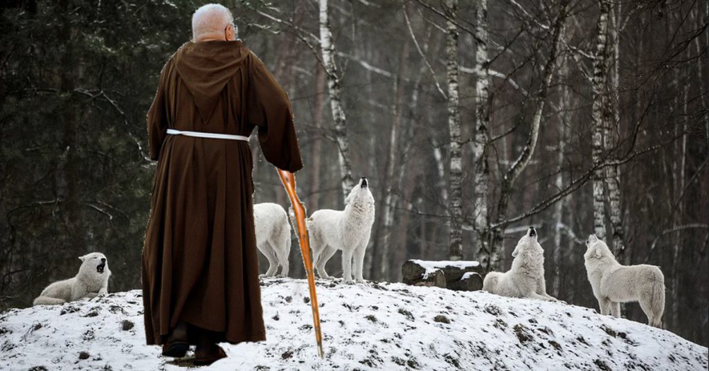 "Non ci parlavano!" Frati francescani abbattono famiglia di lupi, comunità sotto shock - Lercio
