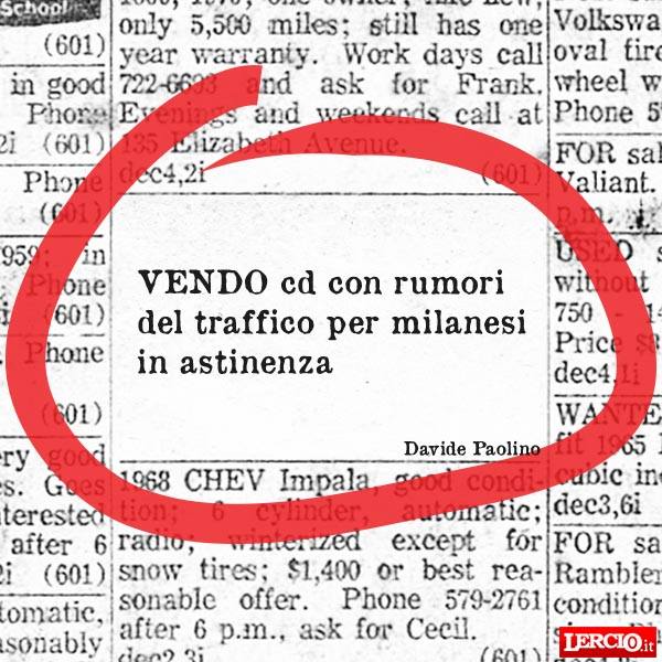 Annunci Lerci 2 Marzo 2020 - Lercio