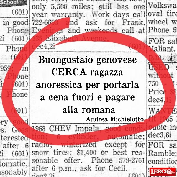 Annunci Lerci 14 settembre 2023