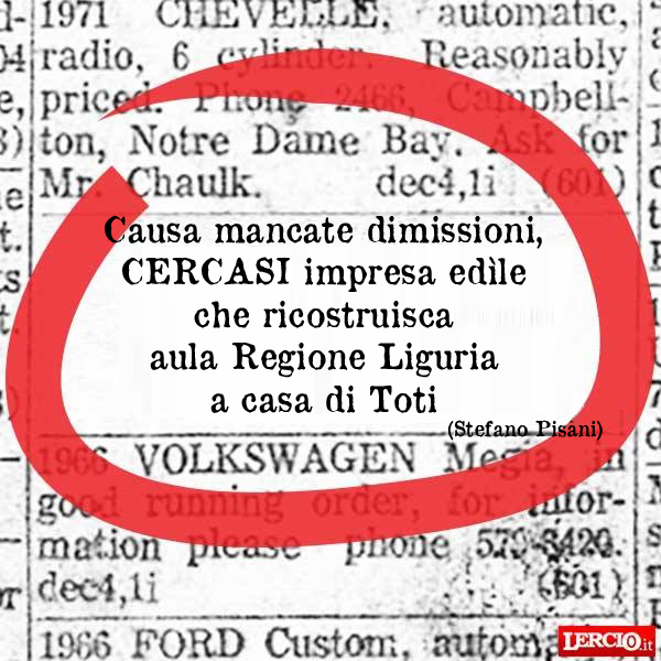 Annunci Lerci 5 Giugno 2024