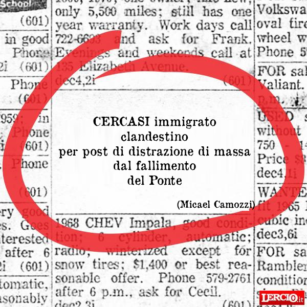 Annunci Lerci 21 novembre 2025